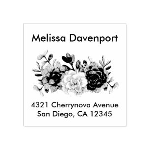 Pretty Floral Bouquet Rubber Stamp