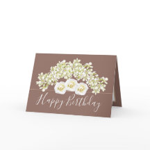 Pretty Floral Bouquet White Orchid Flower Birthday