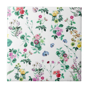 Pretty Floral Ceramic Tile