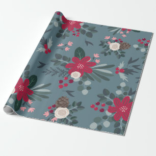 Pretty Floral Christmas Paper