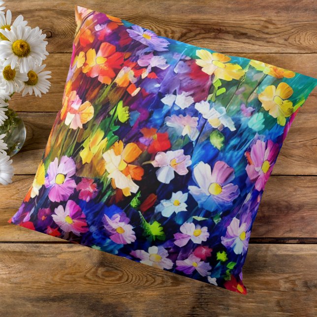 Pretty Floral Color Explosion Design Cushion (Creator Uploaded)