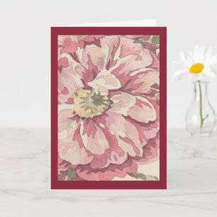 Pretty Floral Colour Pencil Illustration (AI) Phot Card
