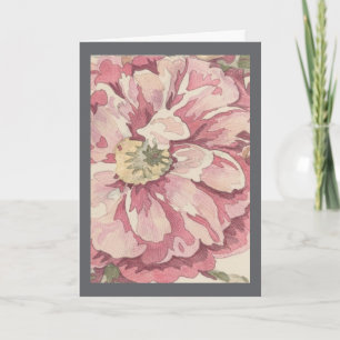 Pretty Floral Colour Pencil Illustration (AI) Phot Card