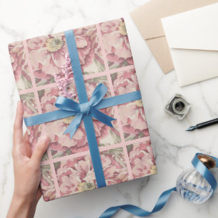Pretty Floral Colour Pencil Illustration (AI) Phot Wrapping Paper