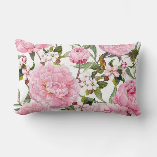 Pretty floral decorative eye-catching  lumbar cushion (Front)