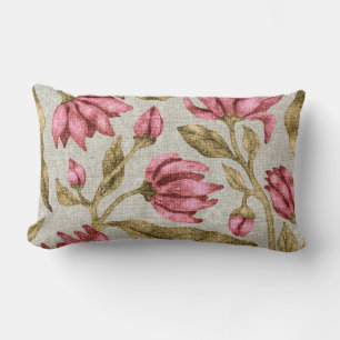 Pretty floral decorative eye-catching lumbar cushion