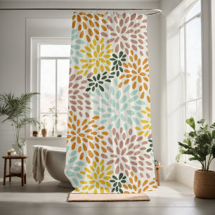 Pretty floral decorative eye-catching shower curtain