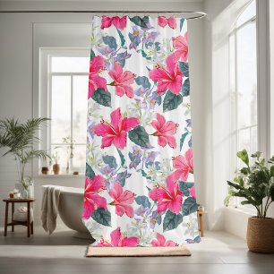 Pretty floral decorative eye-catching  shower curtain