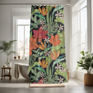 Pretty floral decorative eye-catching  shower curtain