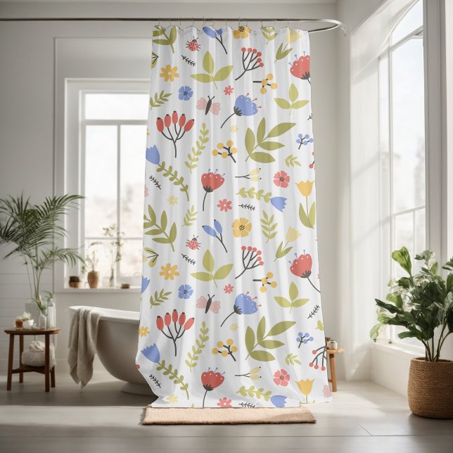 Pretty floral decorative eye-catching  shower curtain (Creator Uploaded)