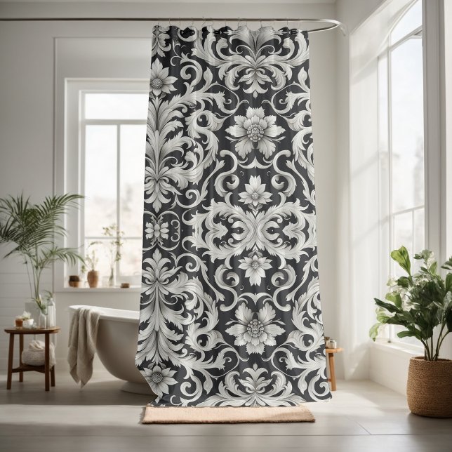 Pretty floral decorative eye-catching  shower curtain (Creator Uploaded)
