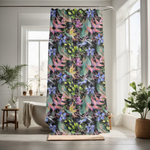 Pretty floral decorative eye-catching  shower curtain