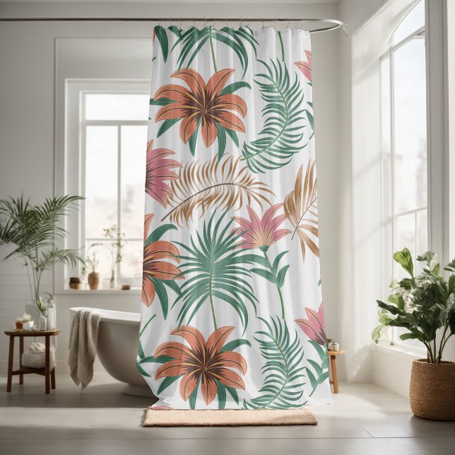 Pretty floral decorative eye-catching  shower curtain (Creator Uploaded)