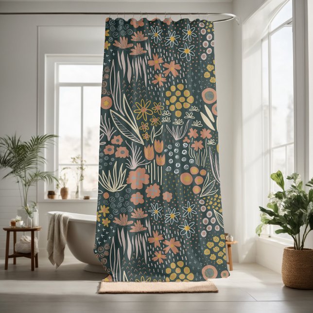Pretty floral decorative eye-catching  shower curtain (Creator Uploaded)