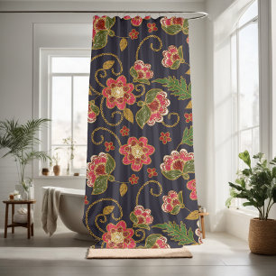 Pretty floral decorative eye-catching   shower curtain