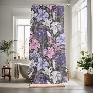 Pretty floral decorative eye-catching   shower curtain