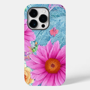 Pretty Floral Decorative iPhone 14 Pro case