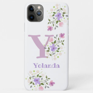 Pretty Floral Design Personalised Cell Phone Case