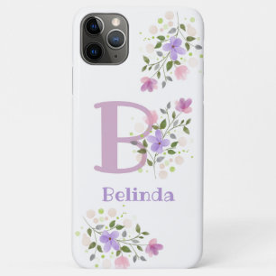 Pretty Floral Design Personalised Cell Phone Case