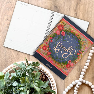 Pretty Floral Family Cheerful Inspirivity Artwork Planner