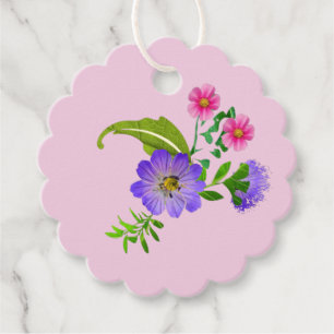 Pretty Floral Favor Tag