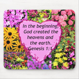 PRETTY FLORAL GENESIS 1:1 PHOTO DESIGN MOUSE PAD