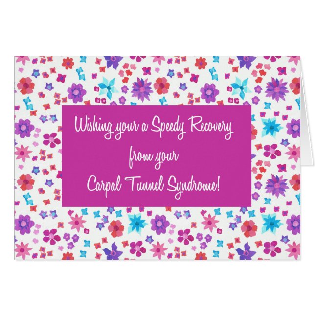 Pretty Floral Get Well Gall Carpal Tunnel Syndrome (Front Horizontal)