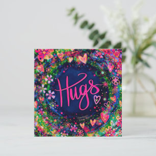 Pretty Floral Hugs Flat Square Inspirivity