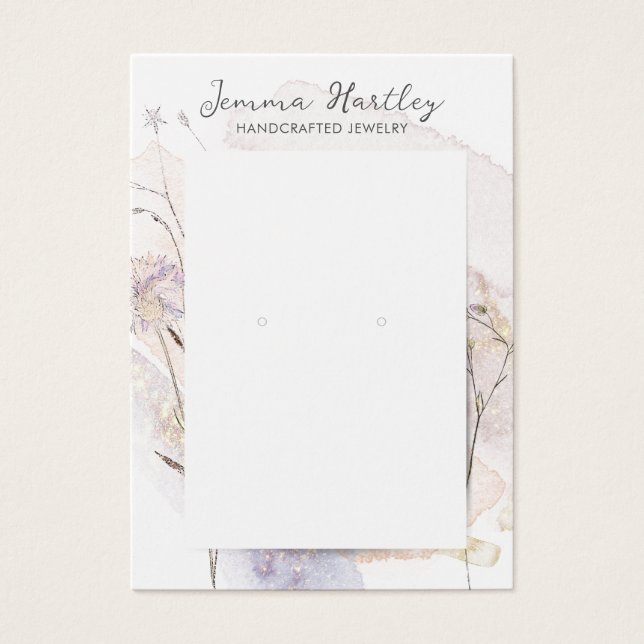 Pretty Floral Jewellery Display Card (Front)