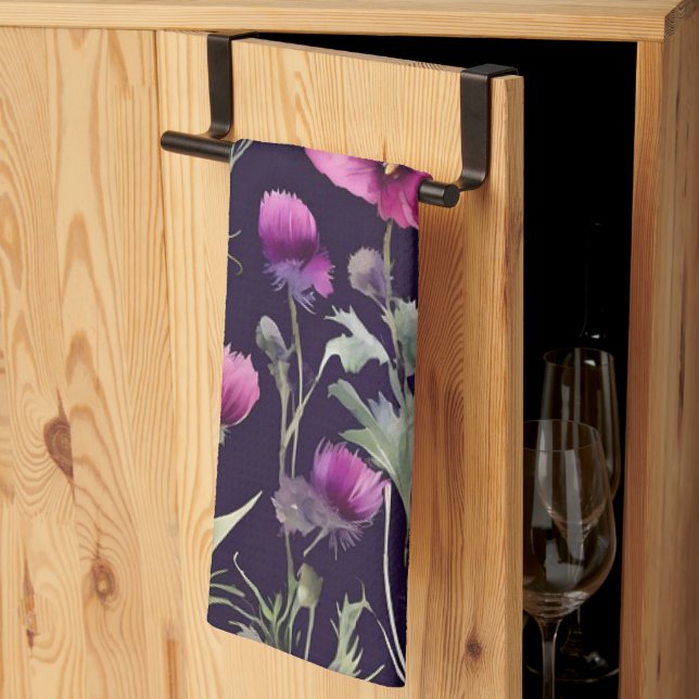 Pretty floral kitchen towels (Thirds Fold)