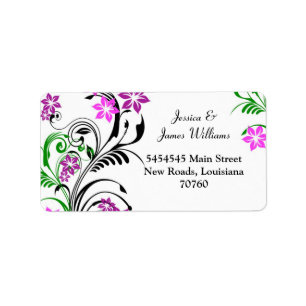 pretty floral Label