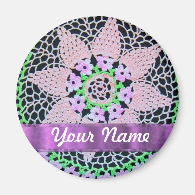 pretty floral lace magnet (Front)