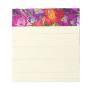 Pretty Floral LIned Notepad