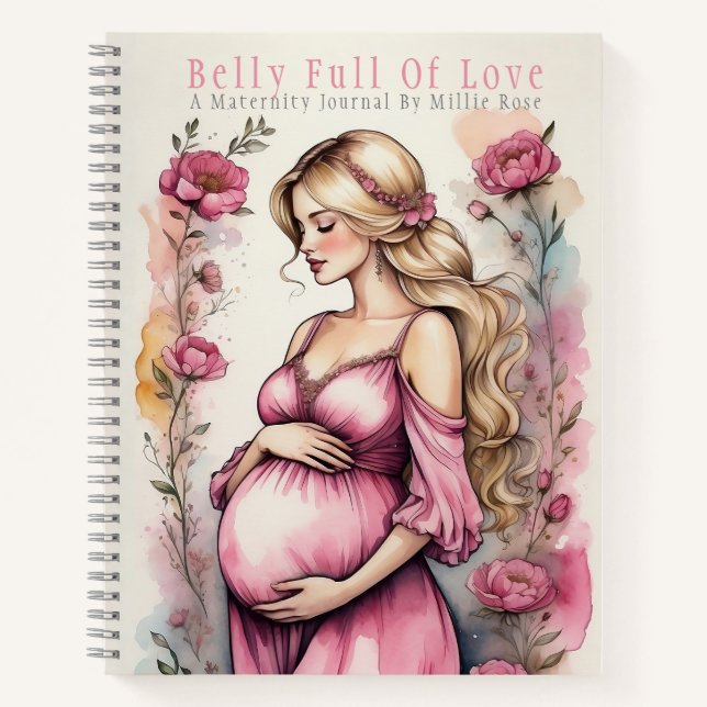 Pretty Floral Maternity Expecting Mum Journal (Front)
