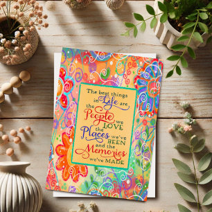 Pretty Floral Memories Made Inspirational Love Card