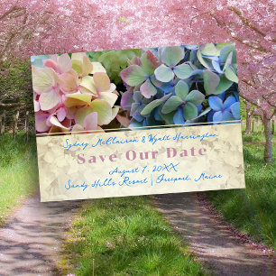 Pretty Floral Modern Save Our Date Cards