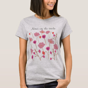 Pretty Floral Nana Of The Bride T-Shirt