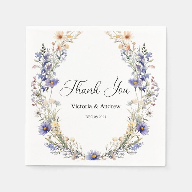 Pretty Floral  Napkin (Front)