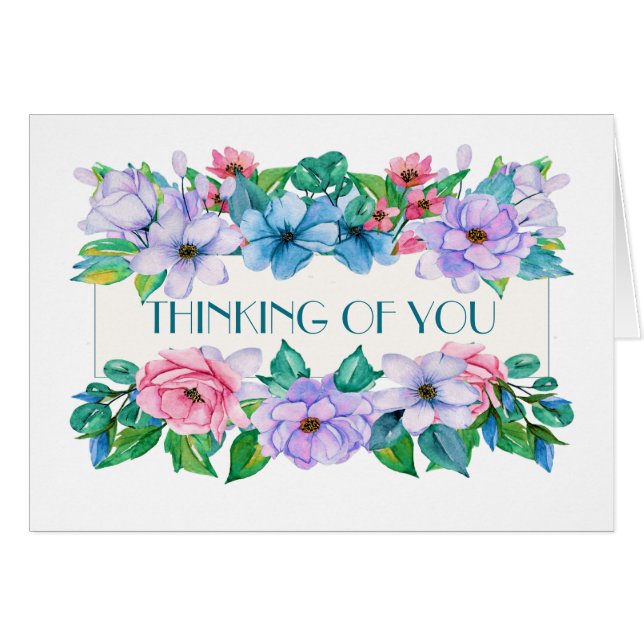 Pretty Floral Notecard (Front Horizontal)