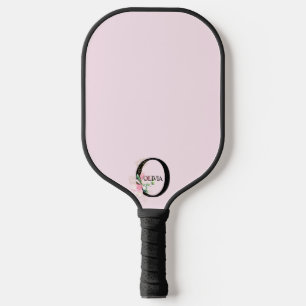 Pretty Floral O alphabet Pickleball Paddle
