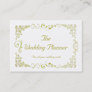 Pretty Floral Party Planner Business Cards