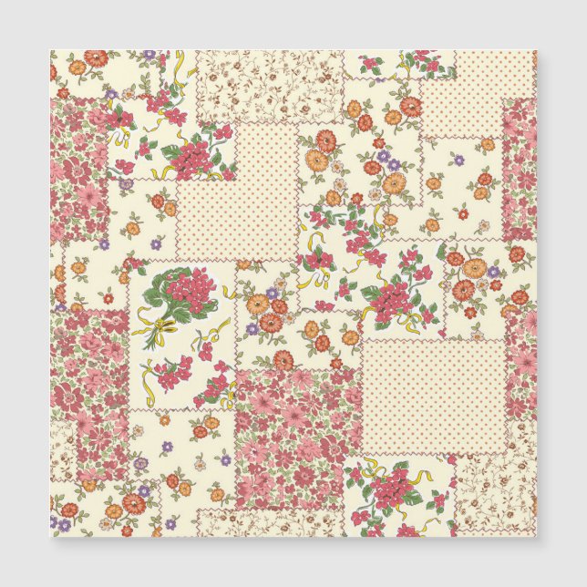 Pretty Floral Patchwork Seamless Design (Front)