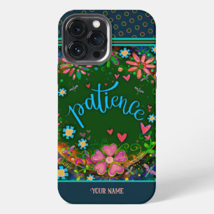 Pretty Floral Patience Inspirivity Name Case-Mate iPhone 13 Pro Max Case