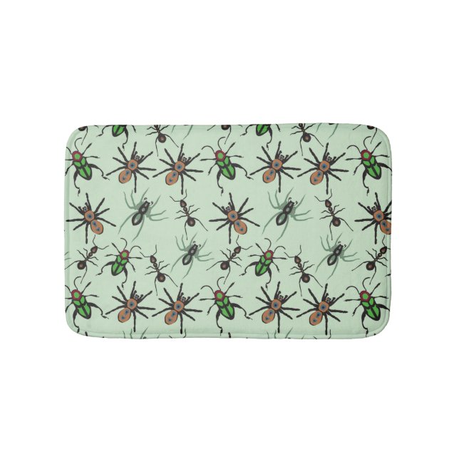 Pretty Floral Pattern Bath Mat (Front)