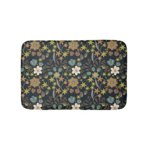 Pretty Floral Pattern Bath Mat