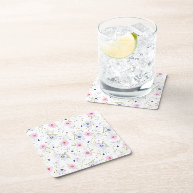 Pretty Floral Pattern Coaster (Insitu)
