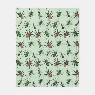 Pretty Floral Pattern Fleece Blanket
