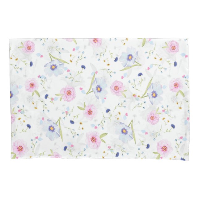 Pretty Floral Pattern Pillowcase (Front)
