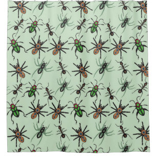 Pretty Floral Pattern Shower Curtain