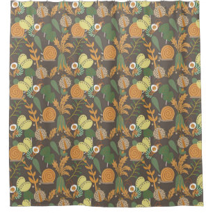 Pretty Floral Pattern Shower Curtain